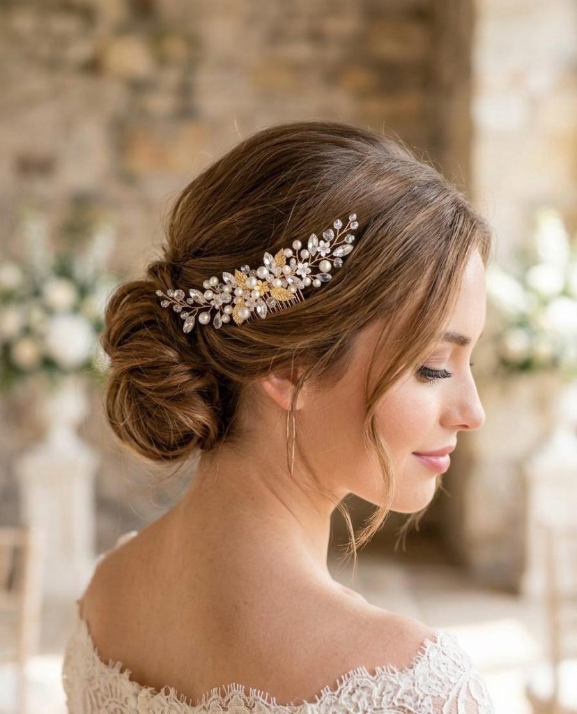 Pearl Floral Bridal Hair Comb